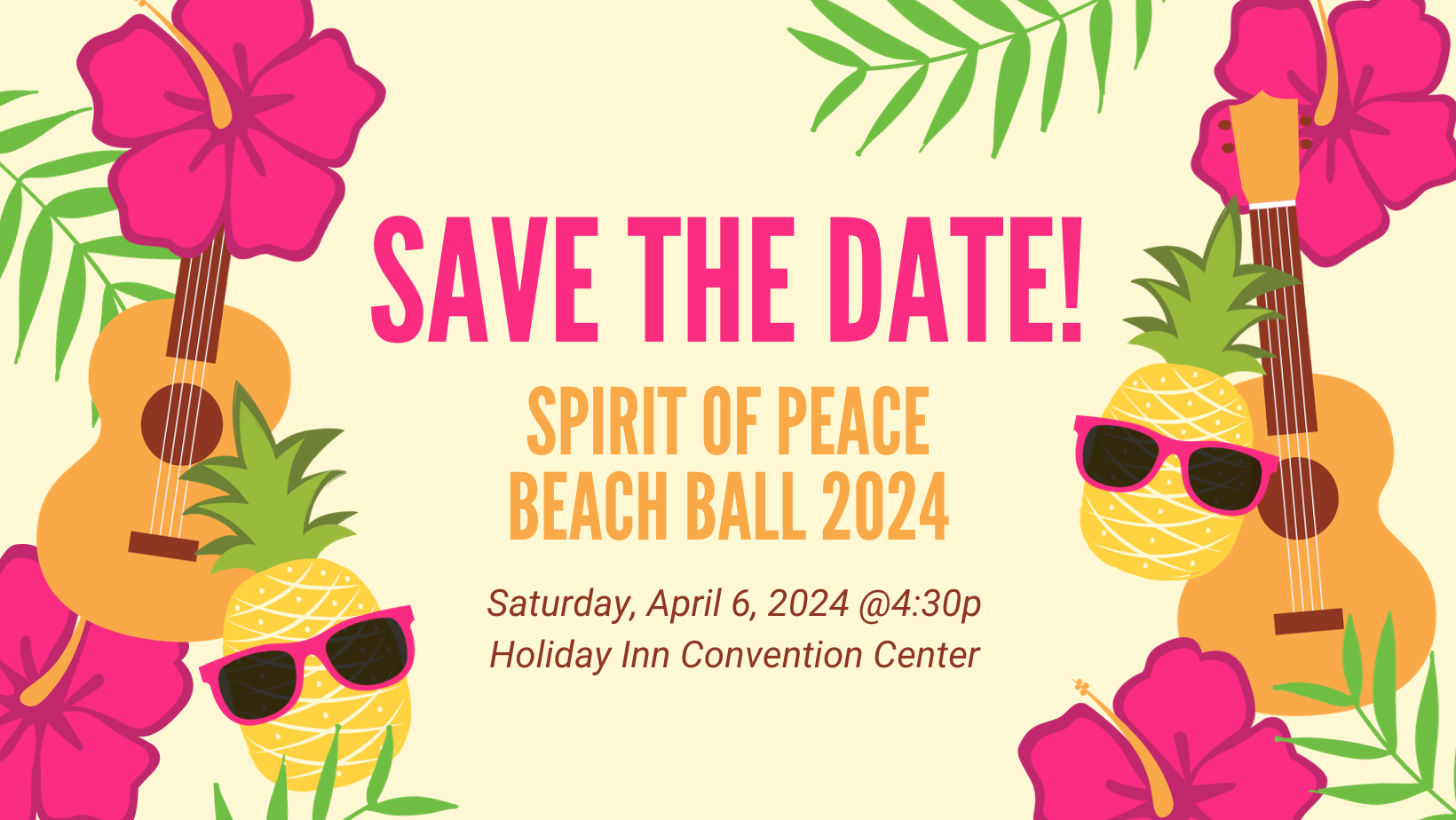 Spirit of Peace Beach Ball Save the Date